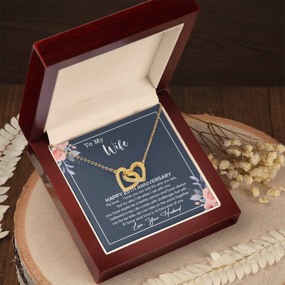 25th Anniversary Gift For Wife Necklace, 25 Year Anniversary, 25th Wedding Gift