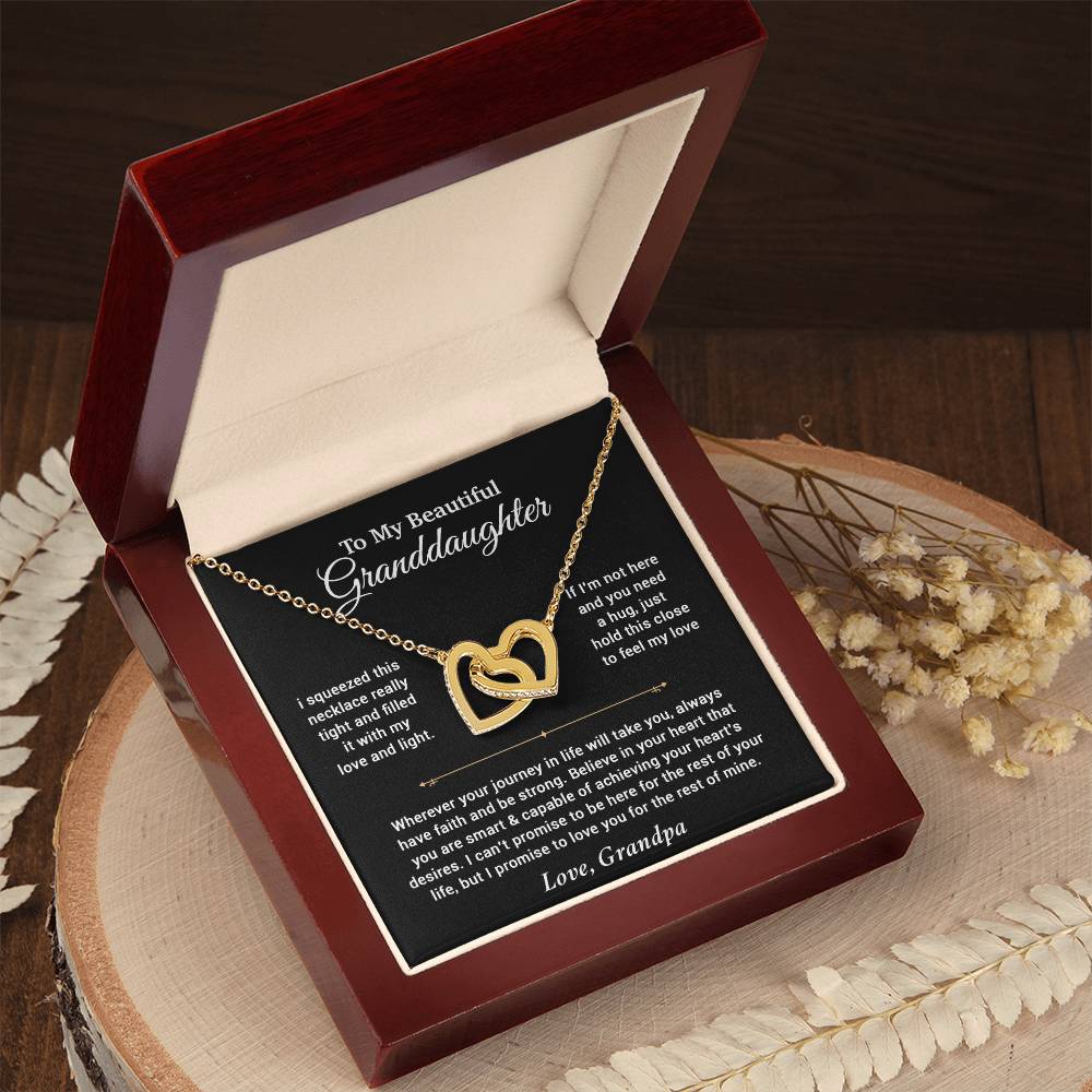 To My Granddaughter Necklace, Birthday Gift For Granddaughter, Birthday Gifts 11_6_Black