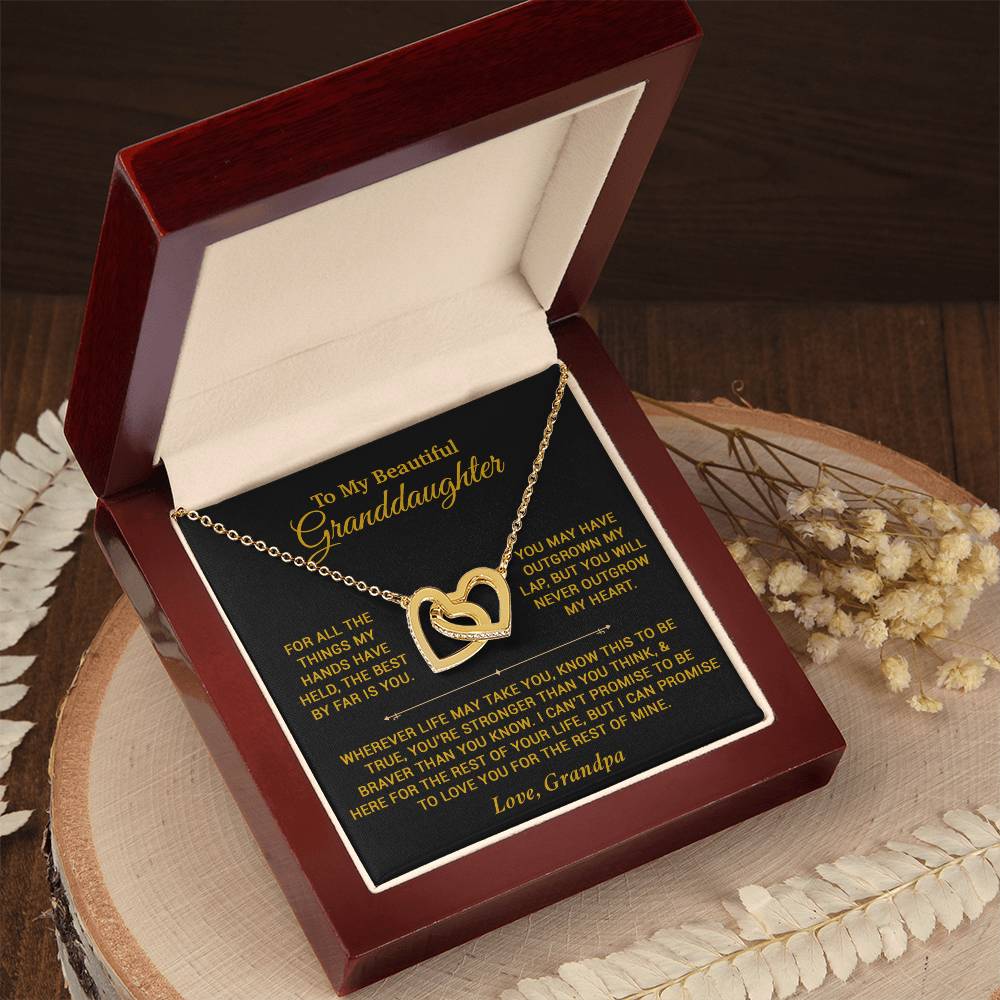 To My Granddaughter Necklace, Birthday Gift For Granddaughter, Birthday Gifts 8_6_Gold
