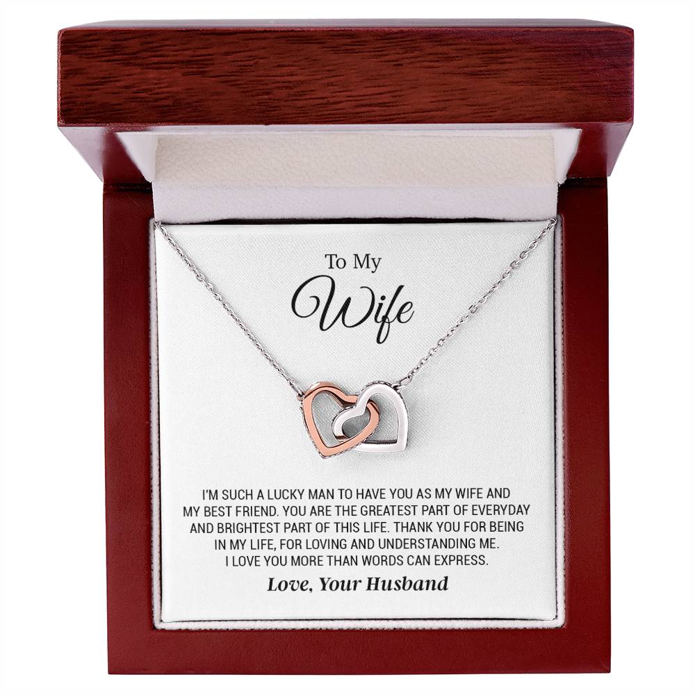 To My Wife Necklace, Wife Gift from Husband, Anniversary Gifts, Christmas Gift