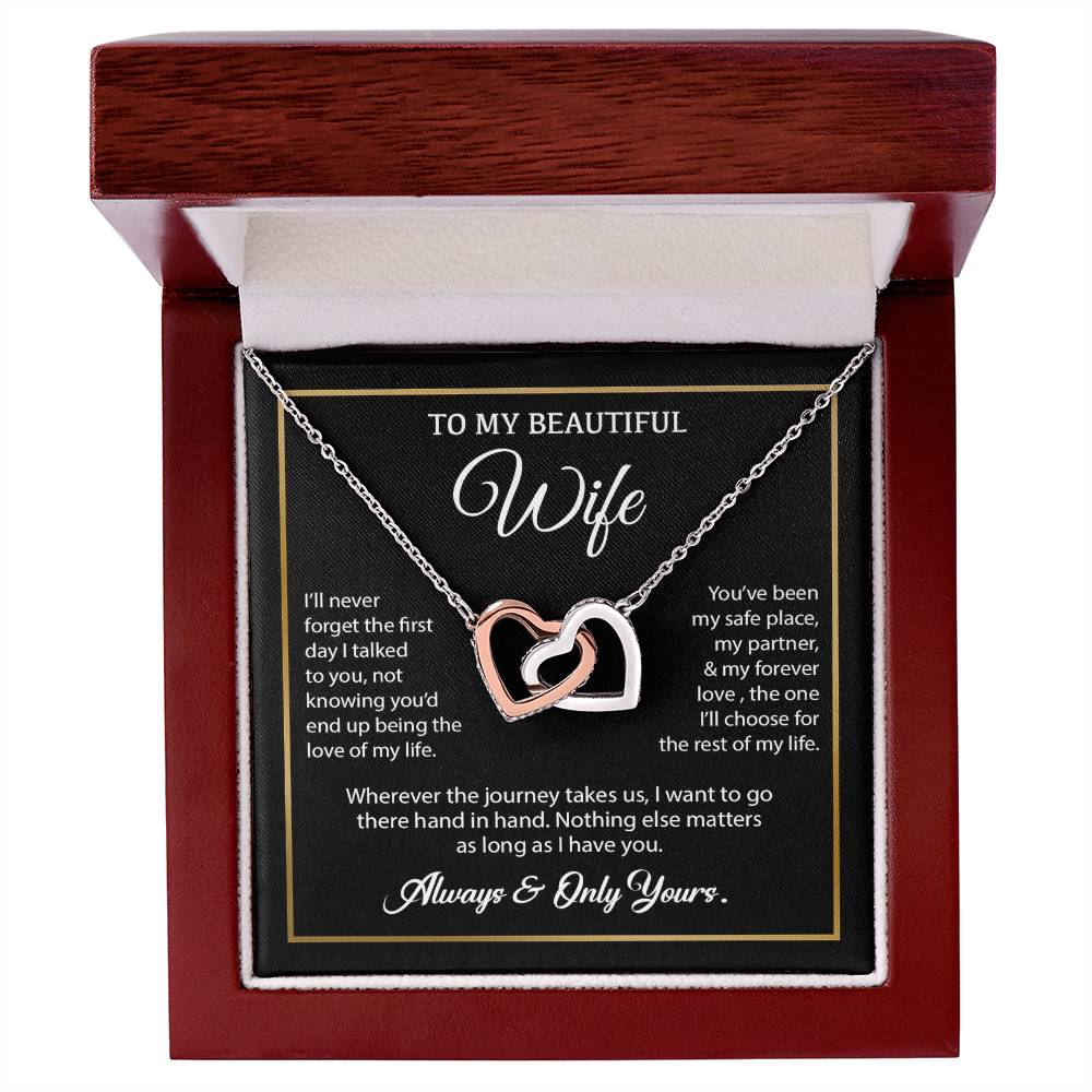 To My Wife Necklace, Gift For Wife, Anniversary Gift For Wife, Necklace For Wife 24_7_Black