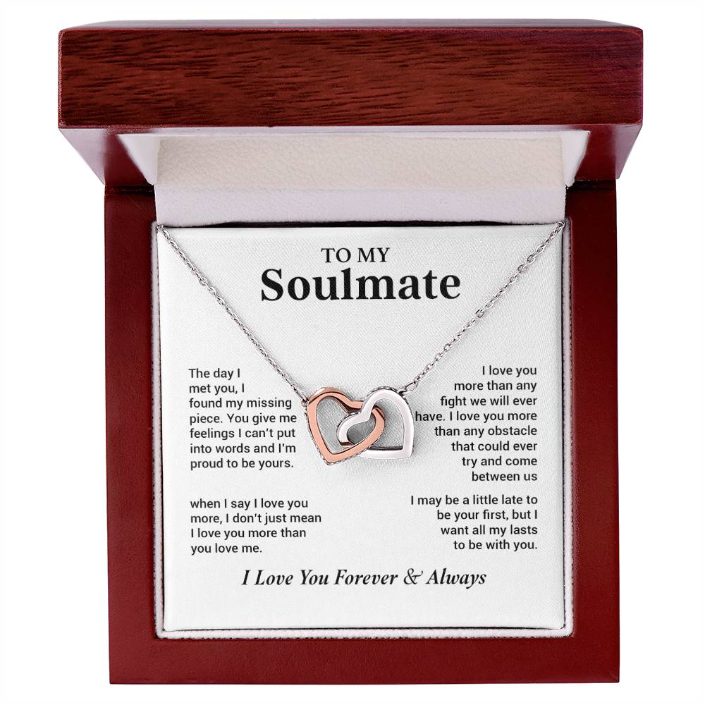 To My Soulmate Necklace, Gift for Wife, Girlfriend, Anniversary Gift, Christmas