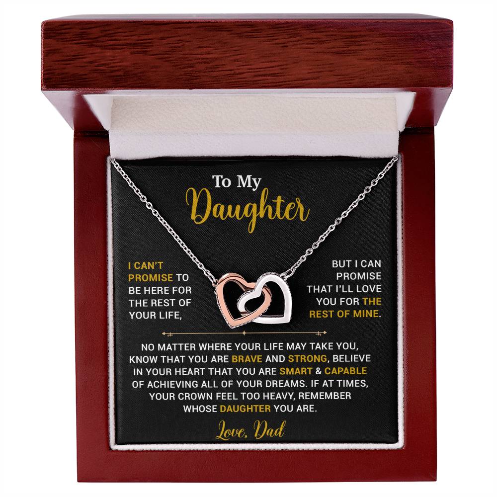 To My Daughter Necklace, Gift for Daughter from Dad, Father Daughter Necklace 17_4_Gold