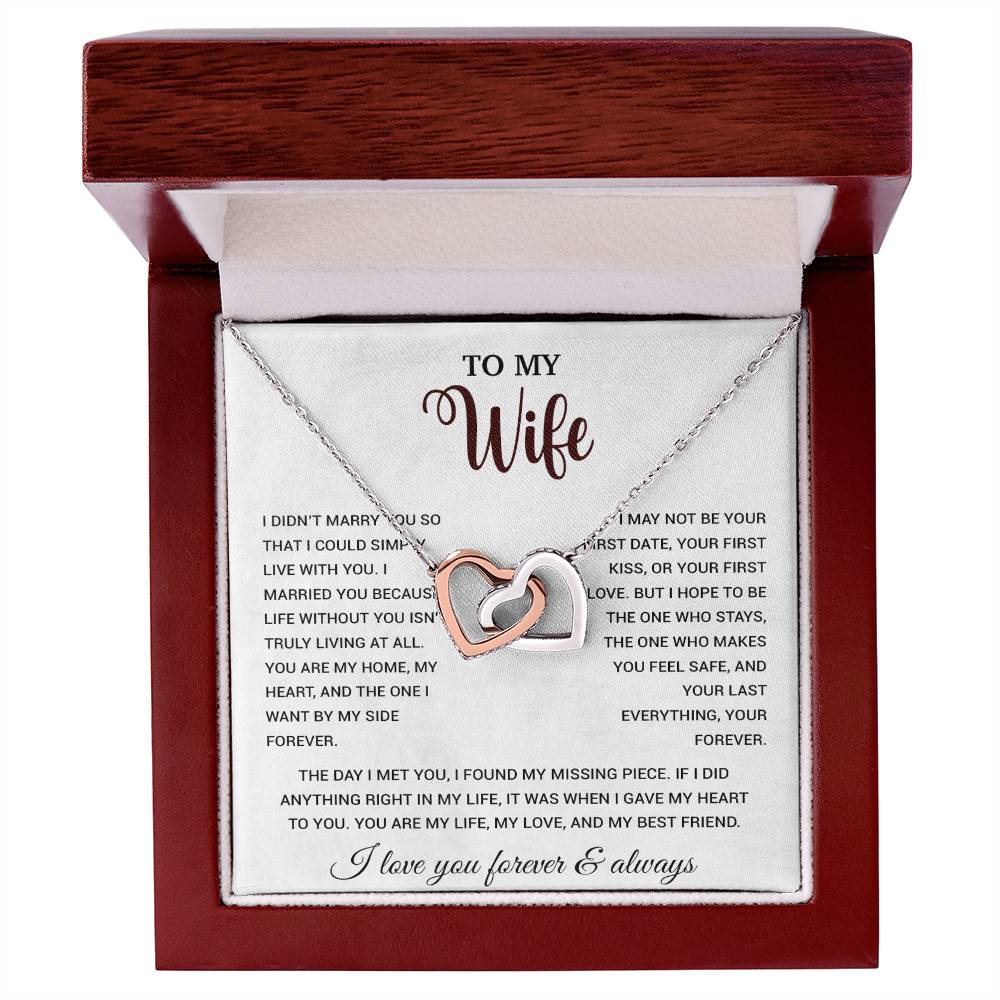 To My Wife Necklace, Gift For Wife, Anniversary Gift For Wife, Necklace For Wife 21_9_White