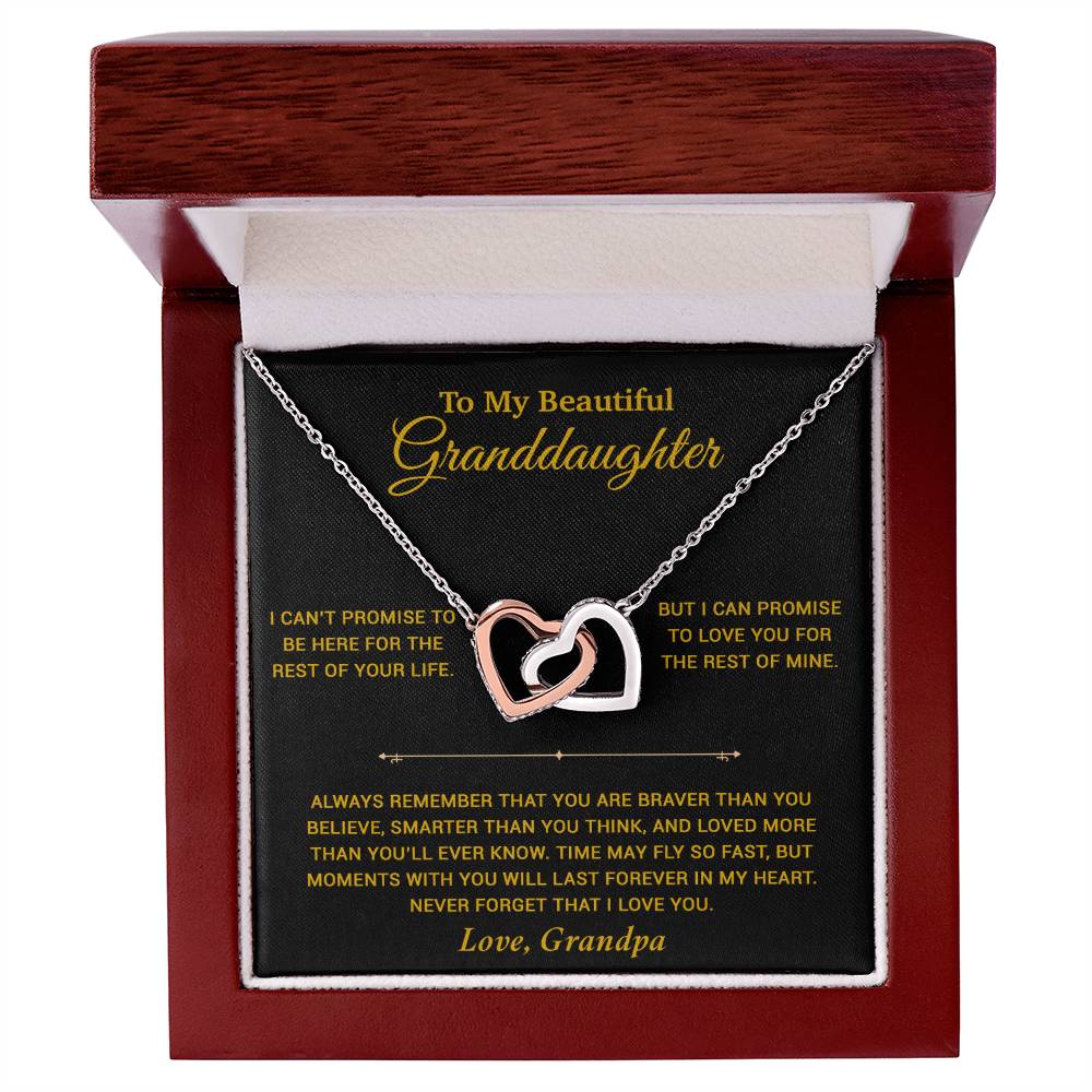 To My Granddaughter Necklace, Birthday Gift For Granddaughter, Birthday Gifts 21_7_Gold