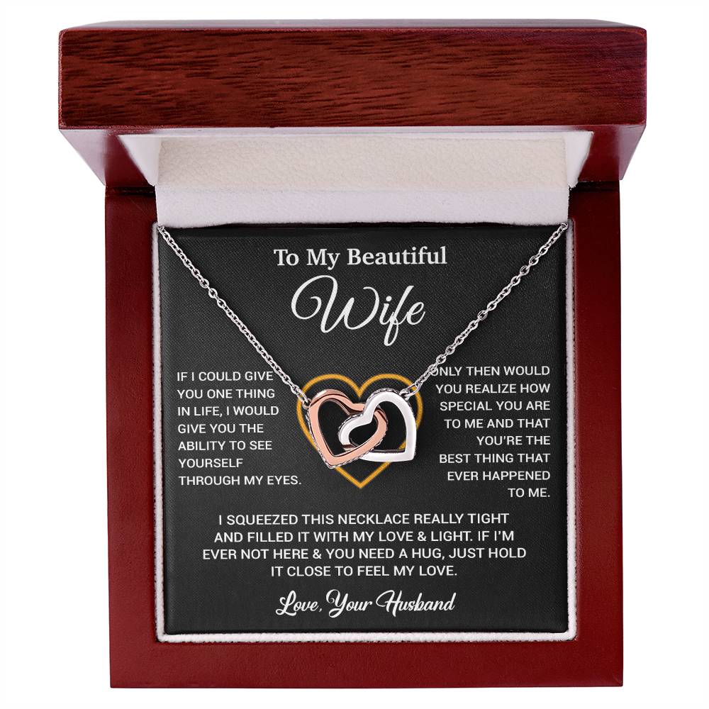 To My Wife Necklace, Gift For Wife, Anniversary Gift For Wife, Necklace For Wife 26_5_Black