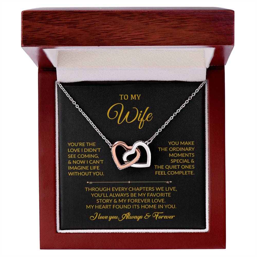 To My Wife Necklace, Gift For Wife, Anniversary Gift For Wife, Necklace For Wife 30_7_Gold