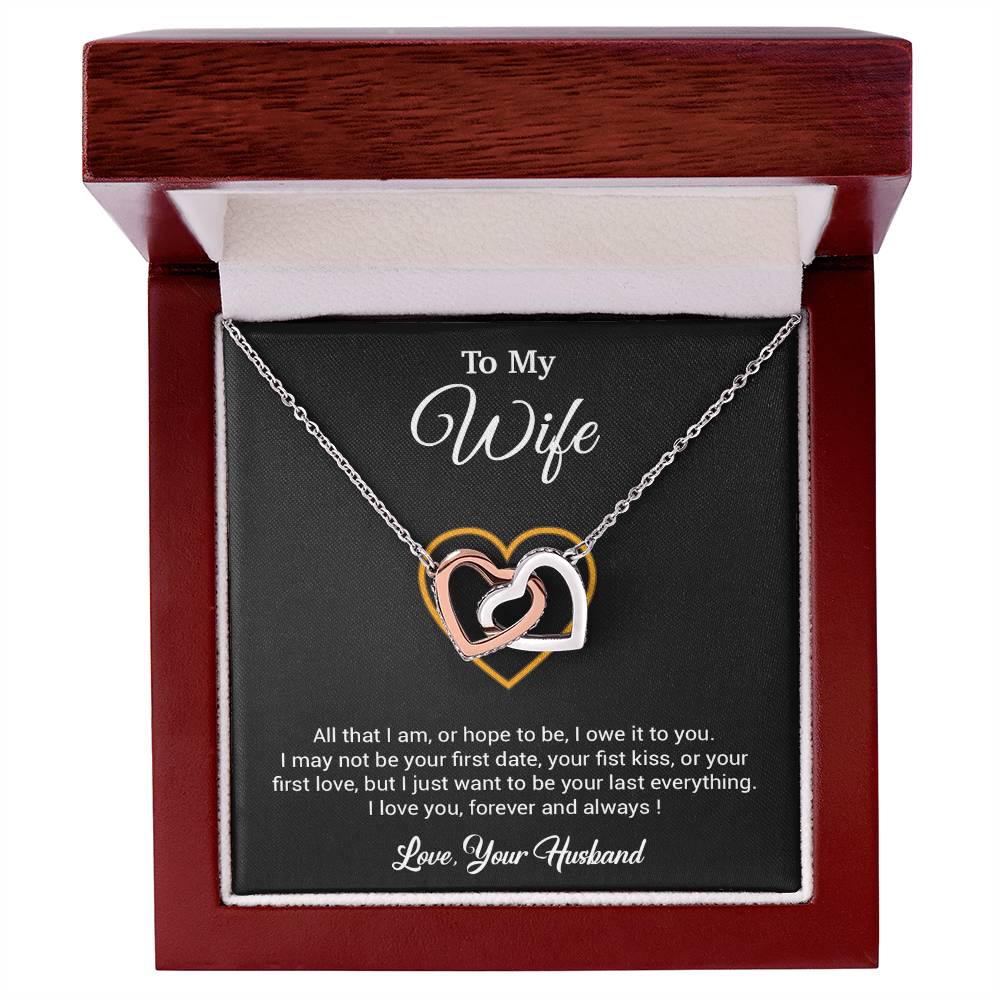 To My Wife Necklace, Gift For Wife, Anniversary Gift For Wife, Necklace For Wife 24_3_Black
