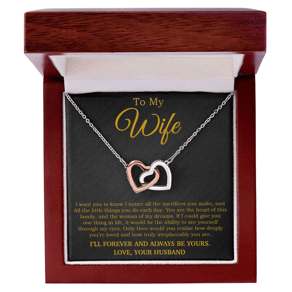 To My Wife Necklace, Mother's Day Gift from Husband, Wife Birthday Gift 29_5_Gold