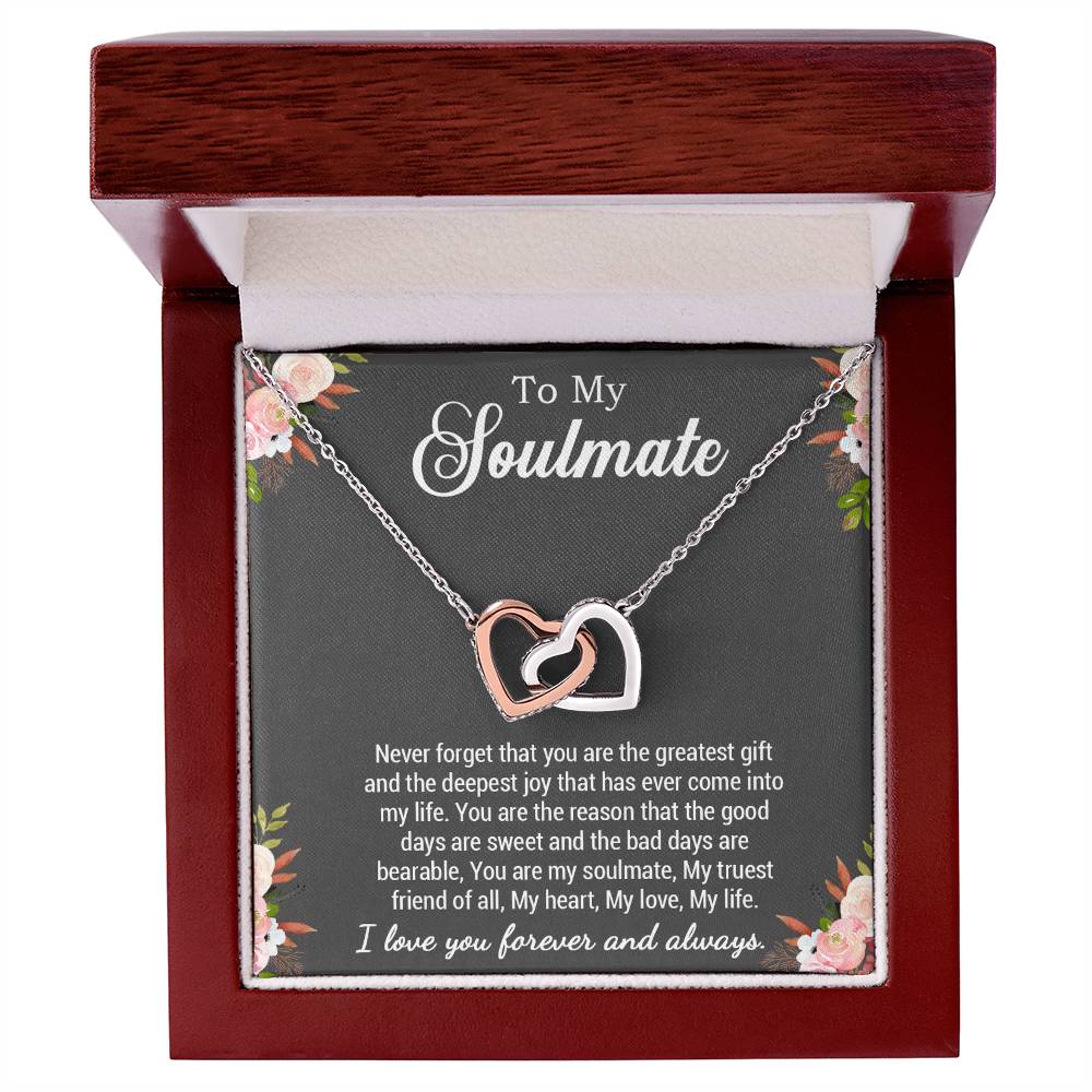 To My Soulmate Necklace, Valentine Gifts For Her, Gift For Girlfriend Wife