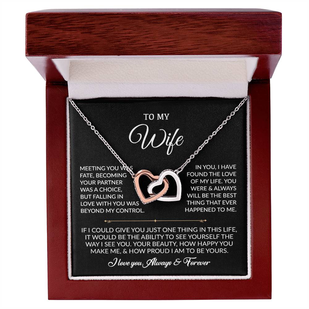 To My Wife Necklace, Gift For Wife, Anniversary Gift For Wife, Necklace For Wife 23_8_Black