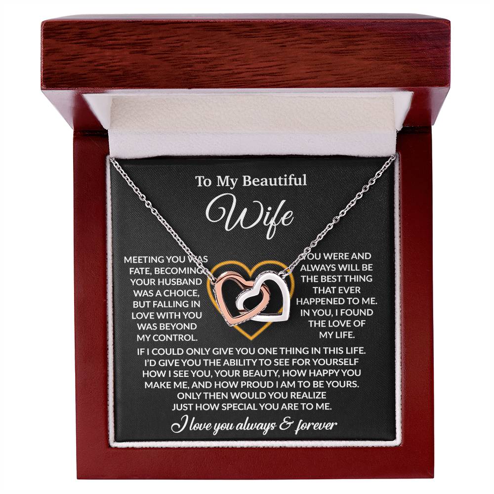 To My Wife Necklace, Wife Gift from Husband, Christmas Gift 27_11_Black