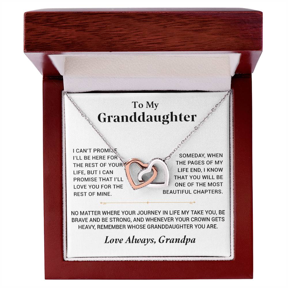 To My Granddaughter Necklace, Granddaughter Necklace Gift from Grandfather