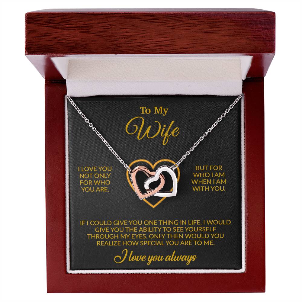 To My Wife Necklace, Gift For Wife, Anniversary Gift For Wife, Necklace For Wife 10_6_Gold