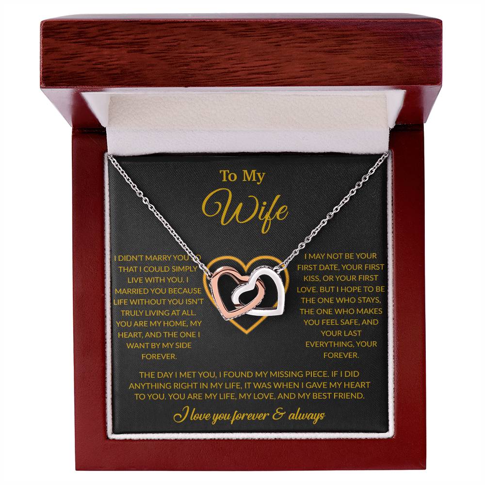 To My Wife Necklace, Gift For Wife, Anniversary Gift For Wife, Necklace For Wife 24_2_Gold
