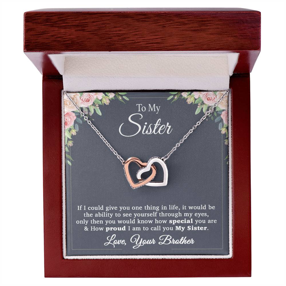 To My Sister Necklace, Brother to Sister, Birthday gift For Sister from Brother