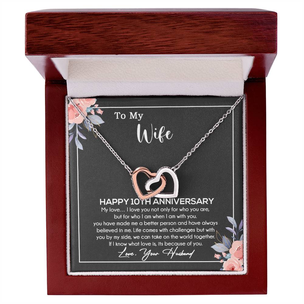 10th Anniversary Gift For Wife Necklace, 10 Year Anniversary, 10th Wedding Gift