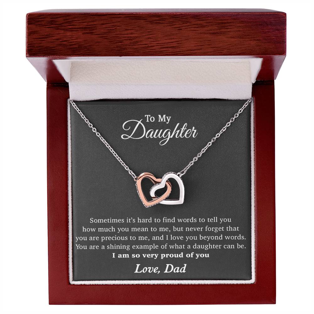 To My Daughter Necklace, Gift for Daughter from Dad, Birthday Gifts , Xmas Gift