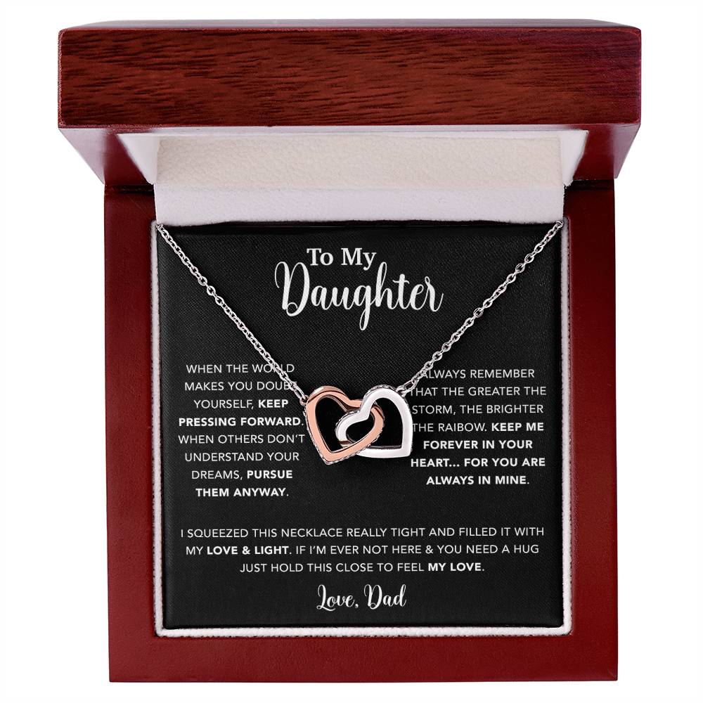 To My Daughter Necklace Gift for Daughter from Dad,Daughter Father Necklace 5_5_Black