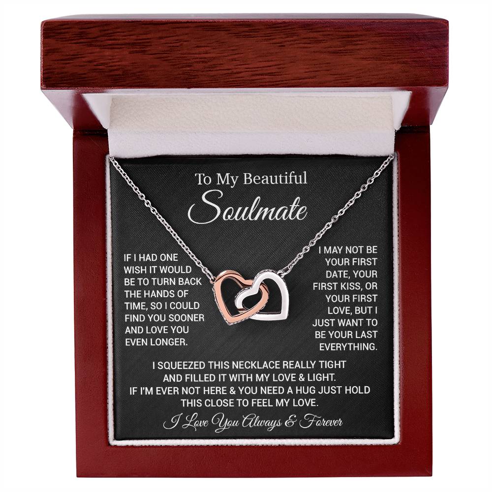 To My Soulmate Necklace, Gift For Soulmate, Anniversary Gift, Christmas Gift 24_2_Black