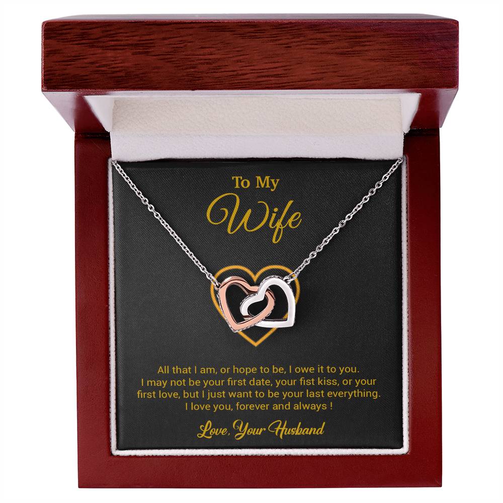To My Wife Necklace, Gift For Wife, Anniversary Gift For Wife, Necklace For Wife 24_3_Gold
