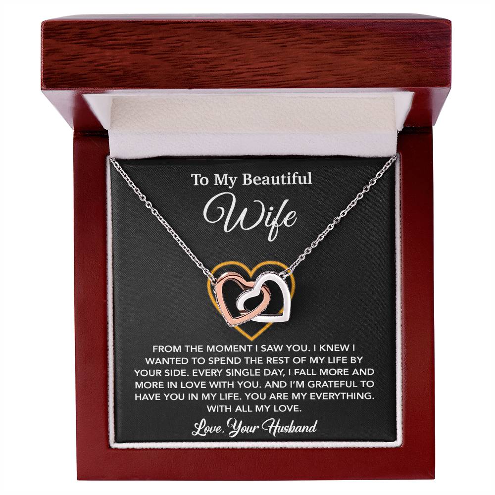 To My Wife Necklace, Gift For Wife, Anniversary Gift For Wife, Necklace For Wife 27_5_Black