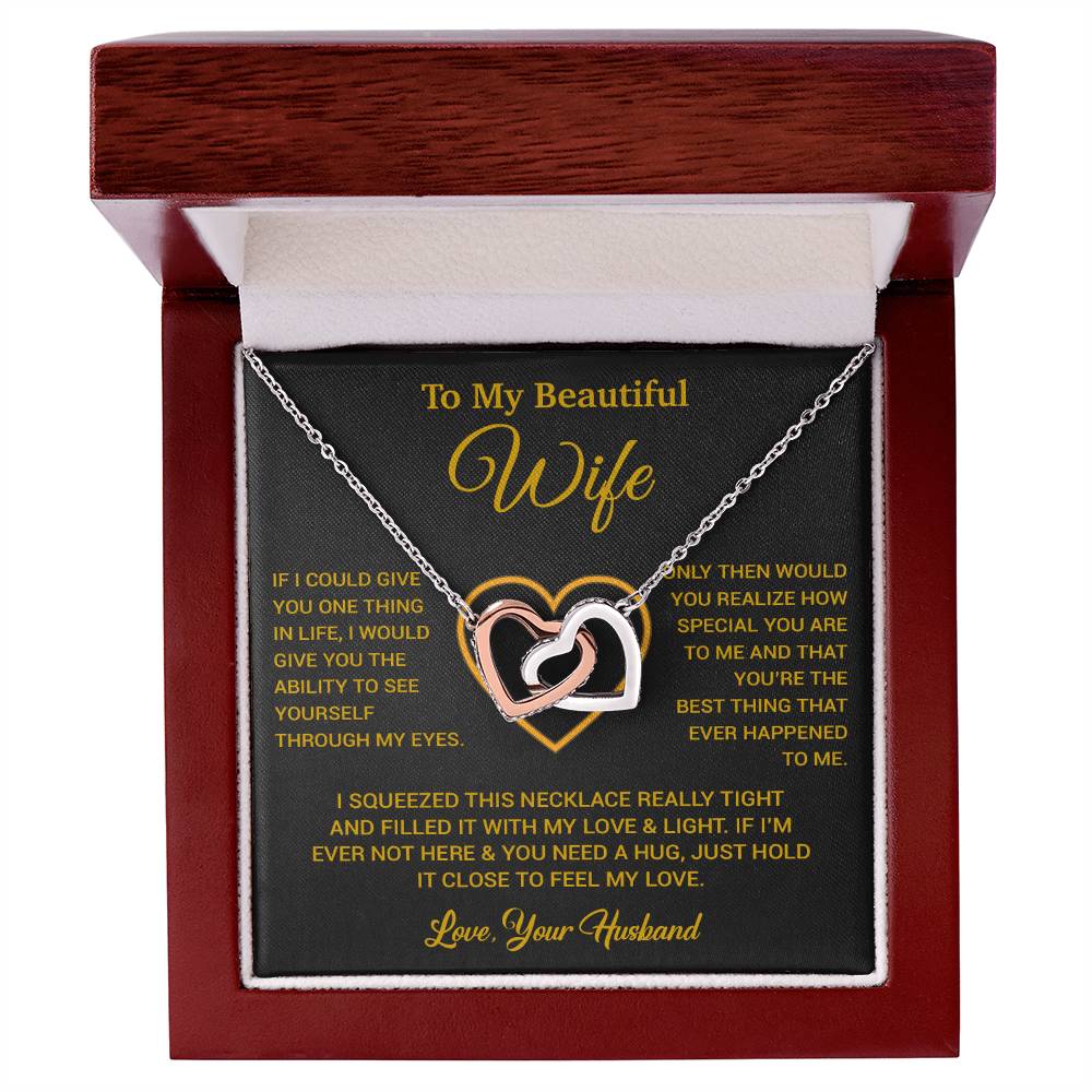 To My Wife Necklace, Gift For Wife, Anniversary Gift For Wife, Necklace For Wife 26_5_Gold