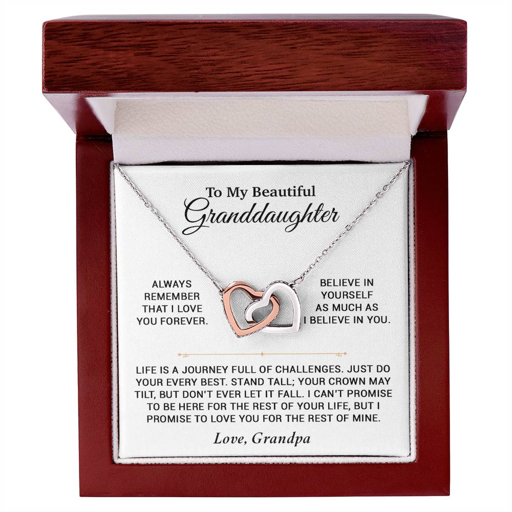 To My Granddaughter Necklace, Birthday Gift For Granddaughter, Birthday Gifts 7_6_White