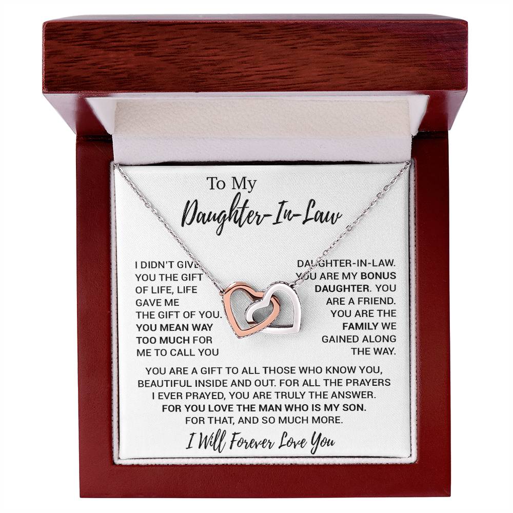 To My Daughter-In-Law Necklace, Gift For Daughter In Law, Daughter In Law Gift