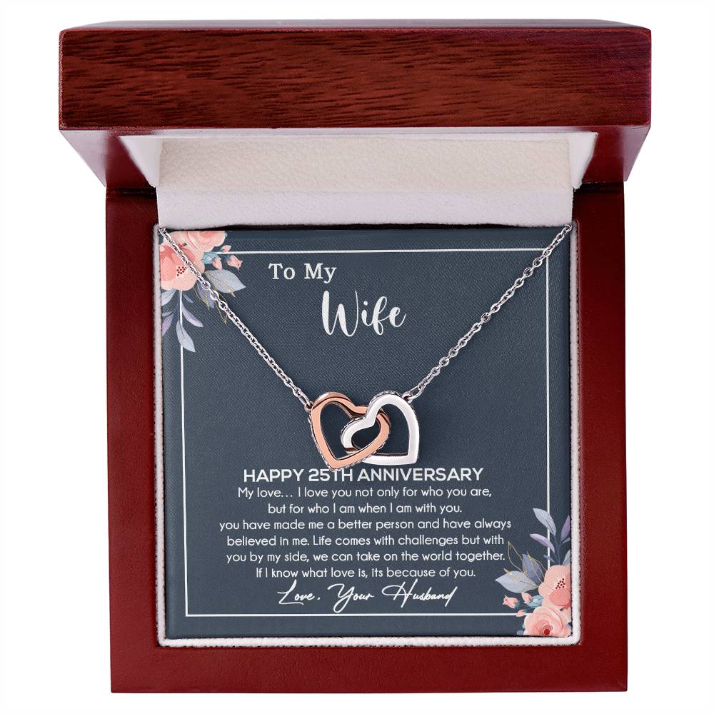 25th Anniversary Gift For Wife Necklace, 25 Year Anniversary, 25th Wedding Gift