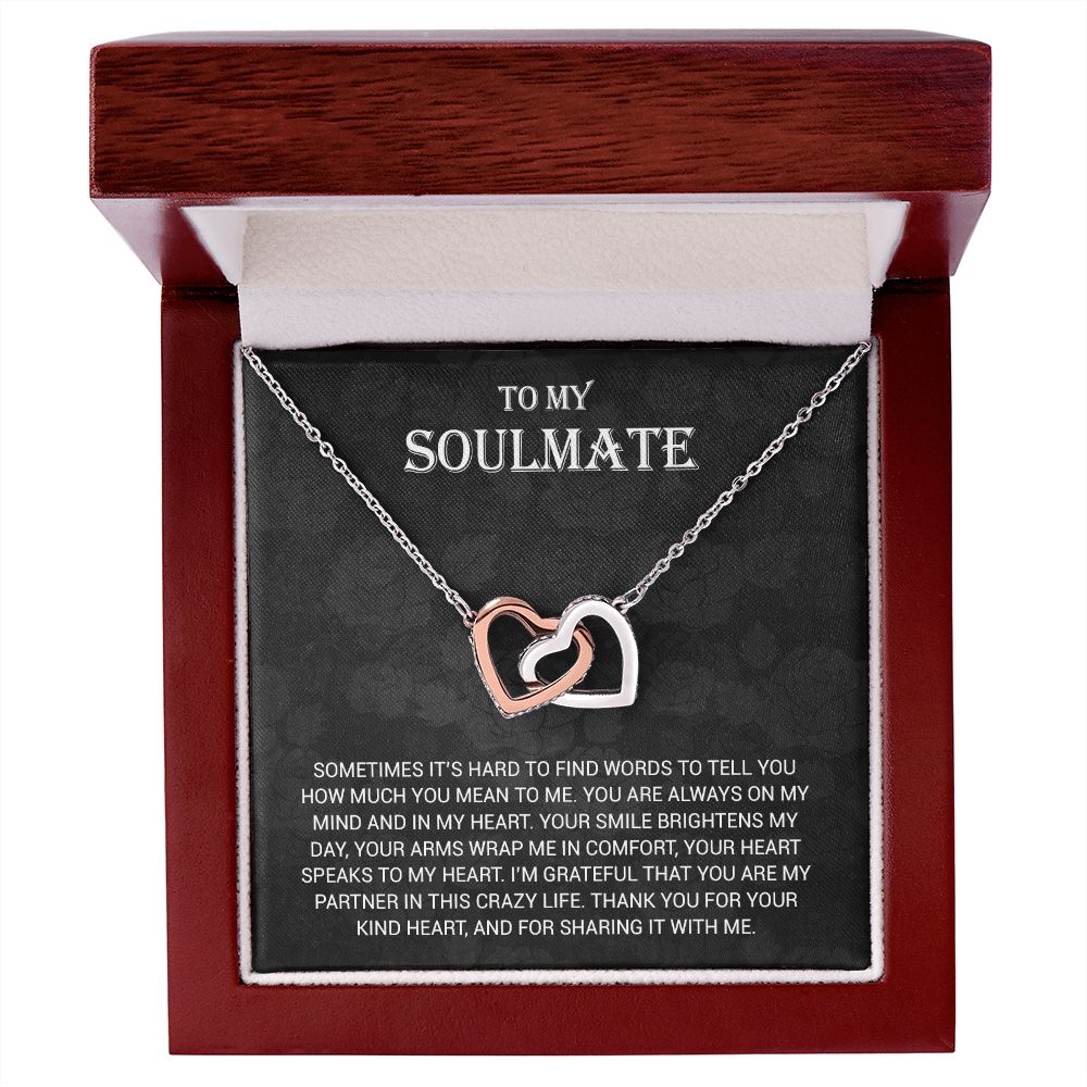 To My Soulmate Necklace, Valentines Day Gift, Gift For Wife, Anniversary Gift