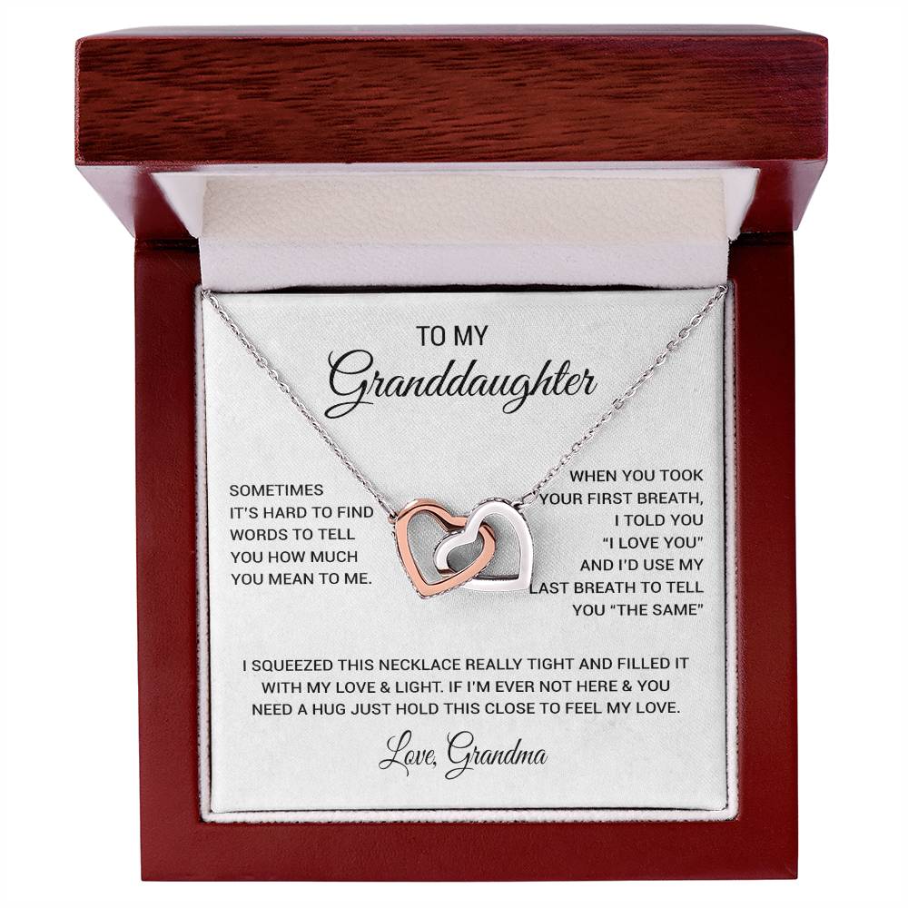 To My Granddaughter Necklace, Xmas Birthday Gift For Granddaughter from Grandma