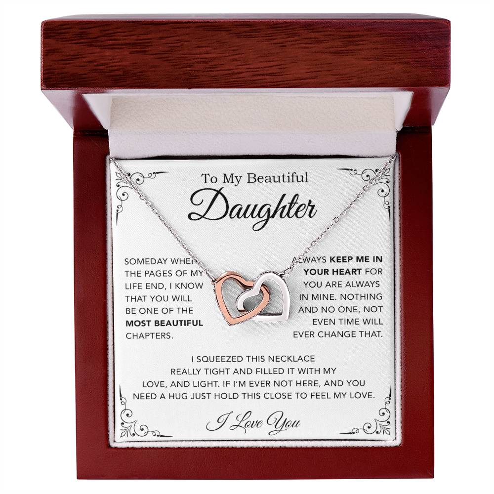To My Daughter Necklace, Gift from Mother Father Daughter, Christmas Gift