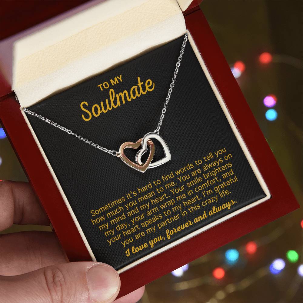 To My Soulmate Necklace Gift For Wife Girlfriend Birthday Anniversary Christmas