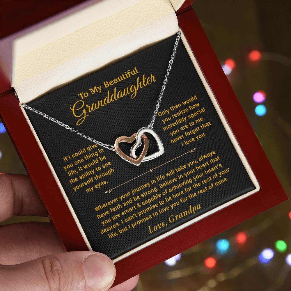 To My Granddaughter Necklace, Birthday Gift For Granddaughter, Birthday Gifts 10_6_Gold