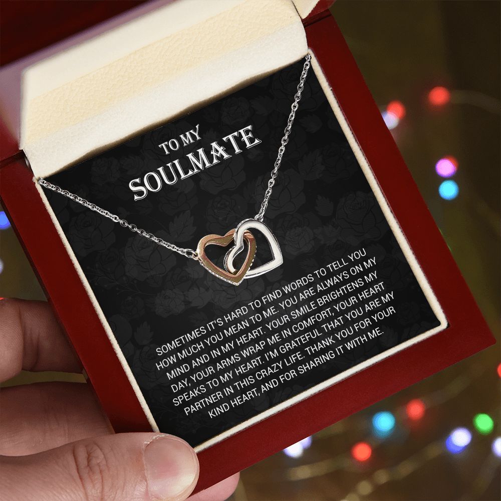 To My Soulmate Necklace, Valentines Day Gift, Gift For Wife, Anniversary Gift