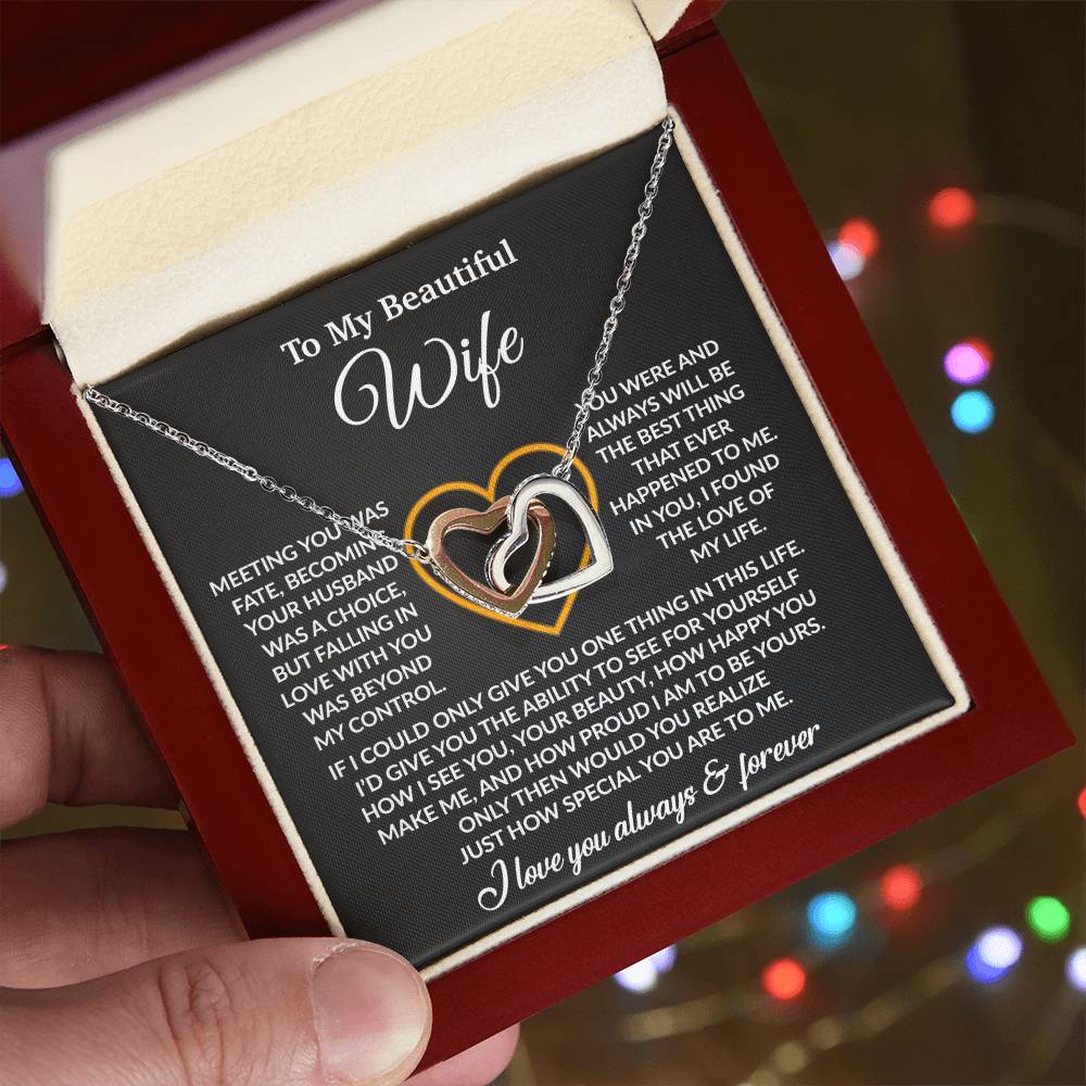 To My Wife Necklace, Wife Gift from Husband, Christmas Gift 27_11_Black