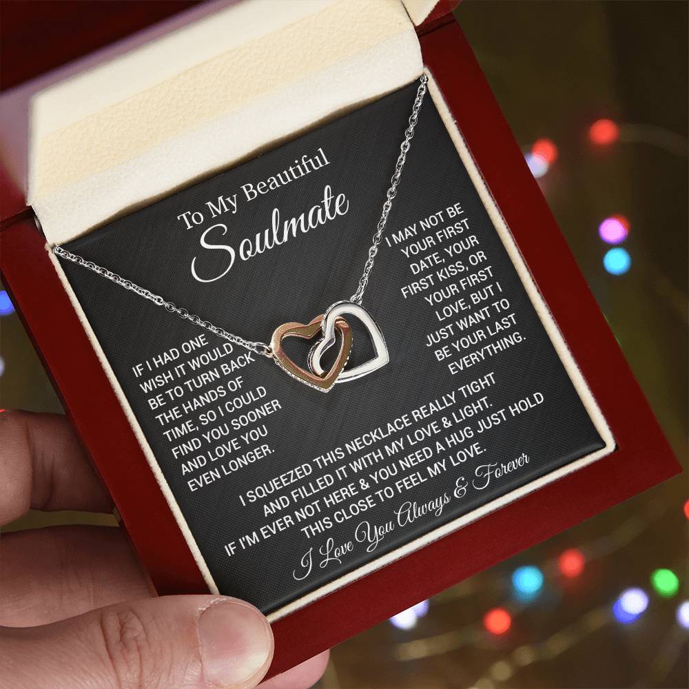 To My Soulmate Necklace, Gift For Soulmate, Anniversary Gift, Christmas Gift 24_2_Black
