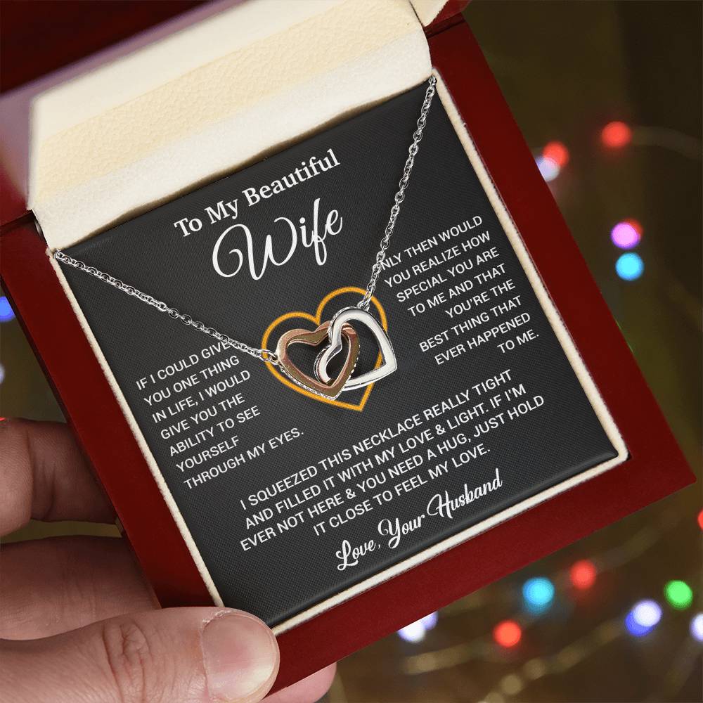 To My Wife Necklace, Gift For Wife, Anniversary Gift For Wife, Necklace For Wife 26_5_Black