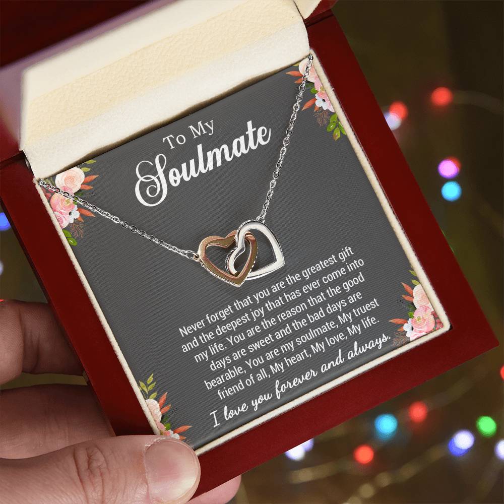 To My Soulmate Necklace, Valentine Gifts For Her, Gift For Girlfriend Wife