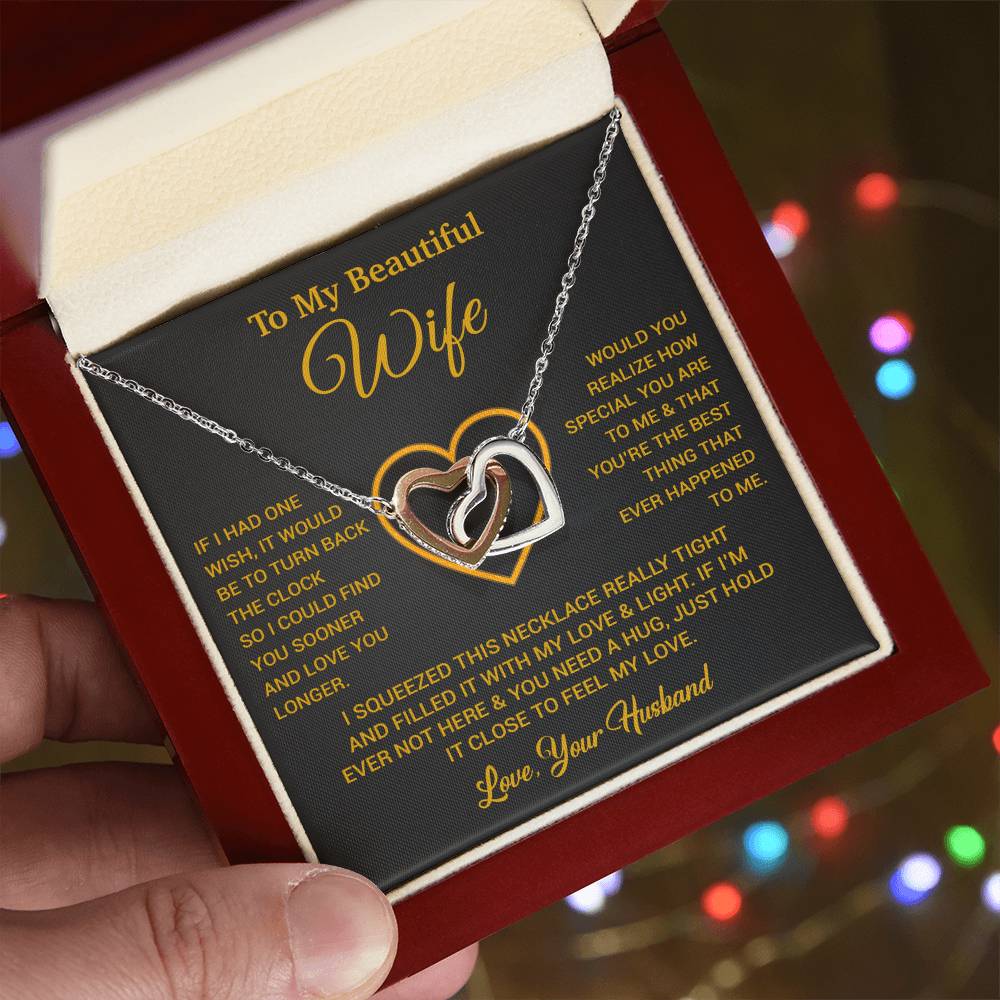 To My Wife Necklace, Gift For Wife, Anniversary Gift For Wife, Necklace For Wife 28_5_Gold