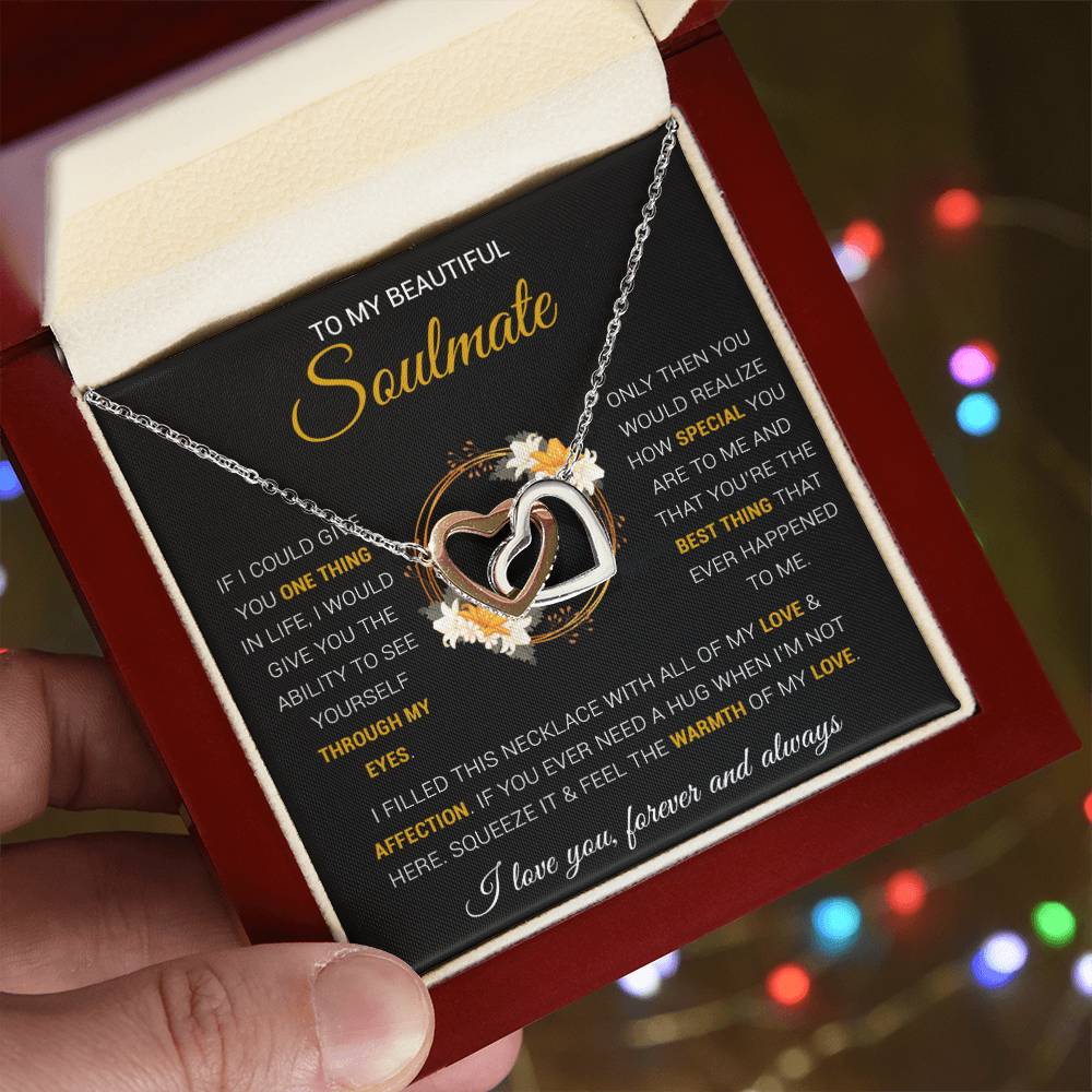 To My Soulmate Necklace Gift For Wife Girlfriend Birthday Anniversary Christmas