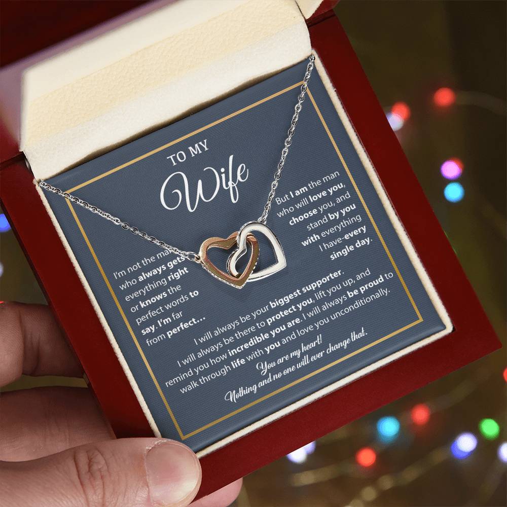 To My Wife Necklace, Gift For Wife, Anniversary Gift For Wife, Necklace For Wife 5_1_Blue_White