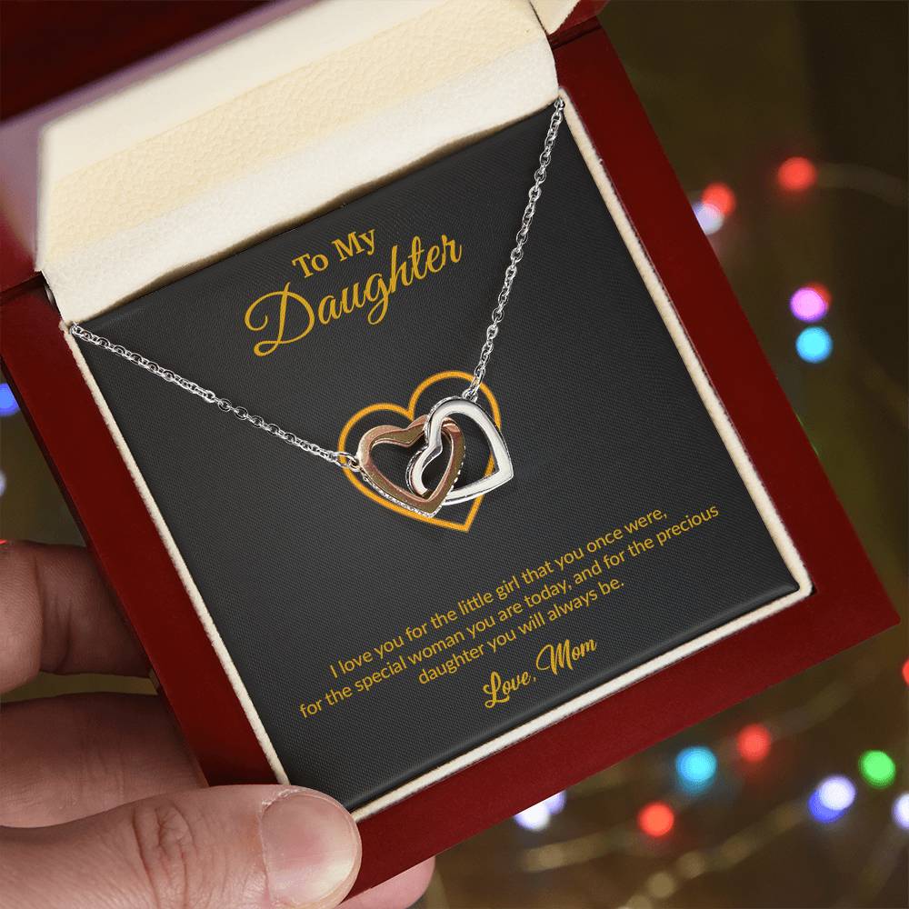 To My Daughter Necklace, Gift for Daughter from Mom, Mother Daughter Necklace 11_8_Gold