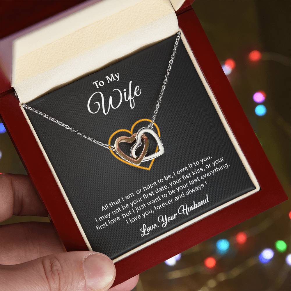 To My Wife Necklace, Gift For Wife, Anniversary Gift For Wife, Necklace For Wife 24_3_Black