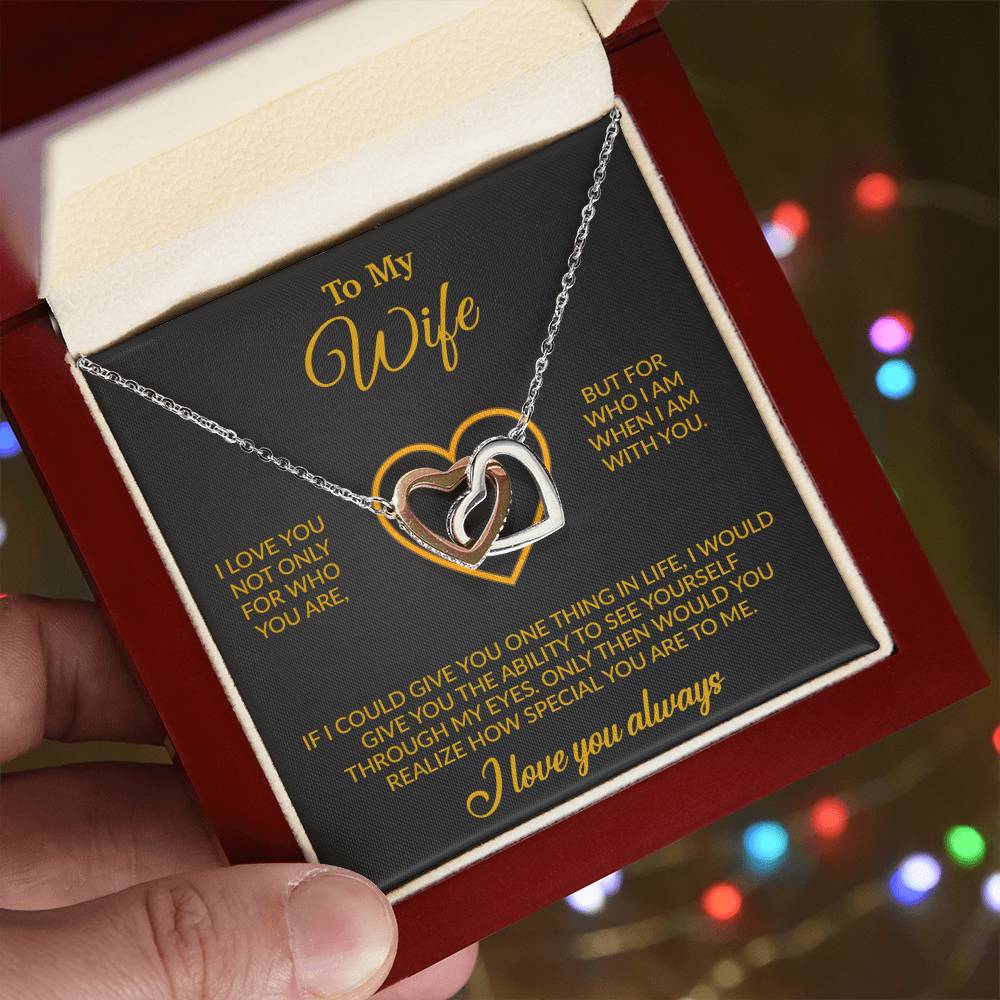 To My Wife Necklace, Gift For Wife, Anniversary Gift For Wife, Necklace For Wife 10_6_Gold