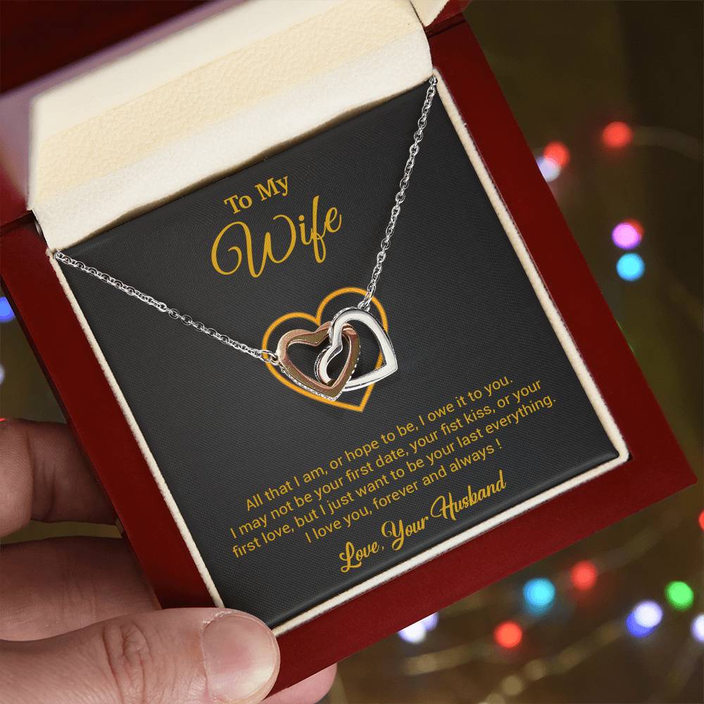 To My Wife Necklace, Gift For Wife, Anniversary Gift For Wife, Necklace For Wife 24_3_Gold
