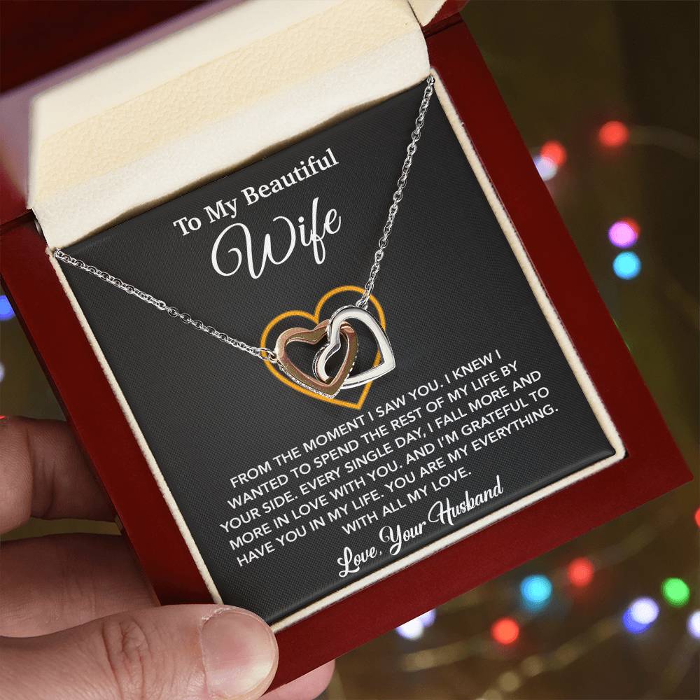 To My Wife Necklace, Gift For Wife, Anniversary Gift For Wife, Necklace For Wife 27_5_Black