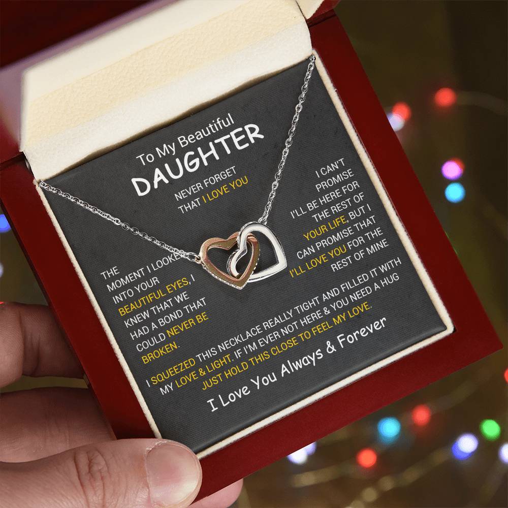 To My Daughter Necklace, Daughter Father Necklace, Daughter Gift From Dad, Mom 3_12