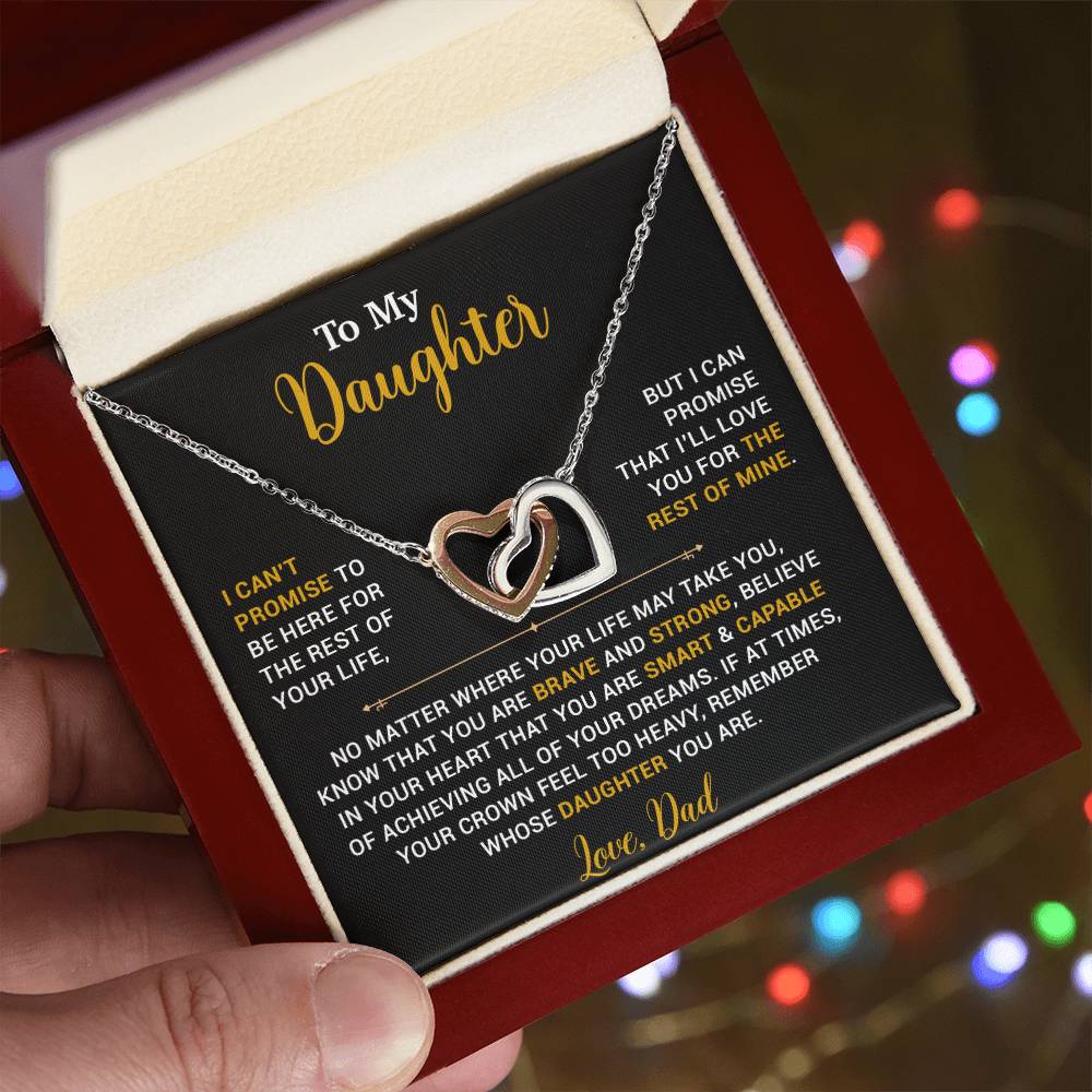 To My Daughter Necklace, Gift for Daughter from Dad, Father Daughter Necklace 17_4_Gold